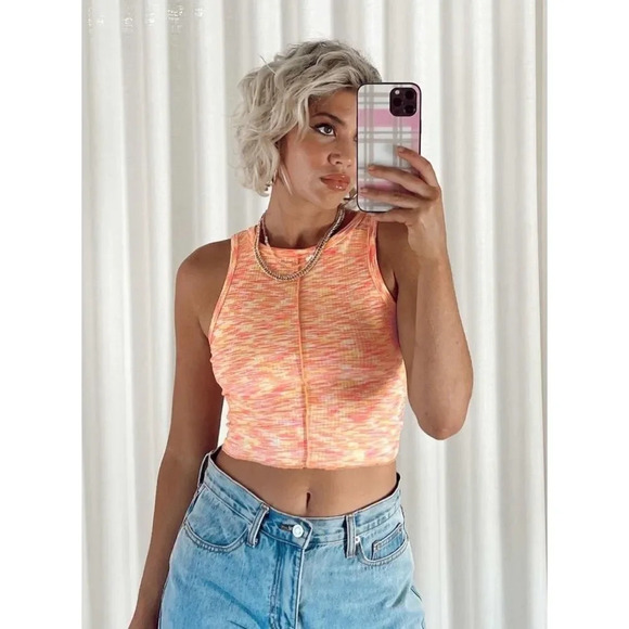 Princess Polly Rae Crop Top in Pink / Orange - Picture 1 of 6